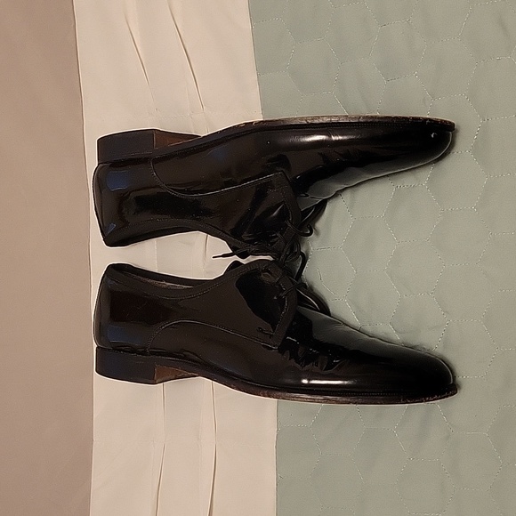 Vitorufolo Size 9 Black Patent Leather Men's Shoes - Picture 4 of 16